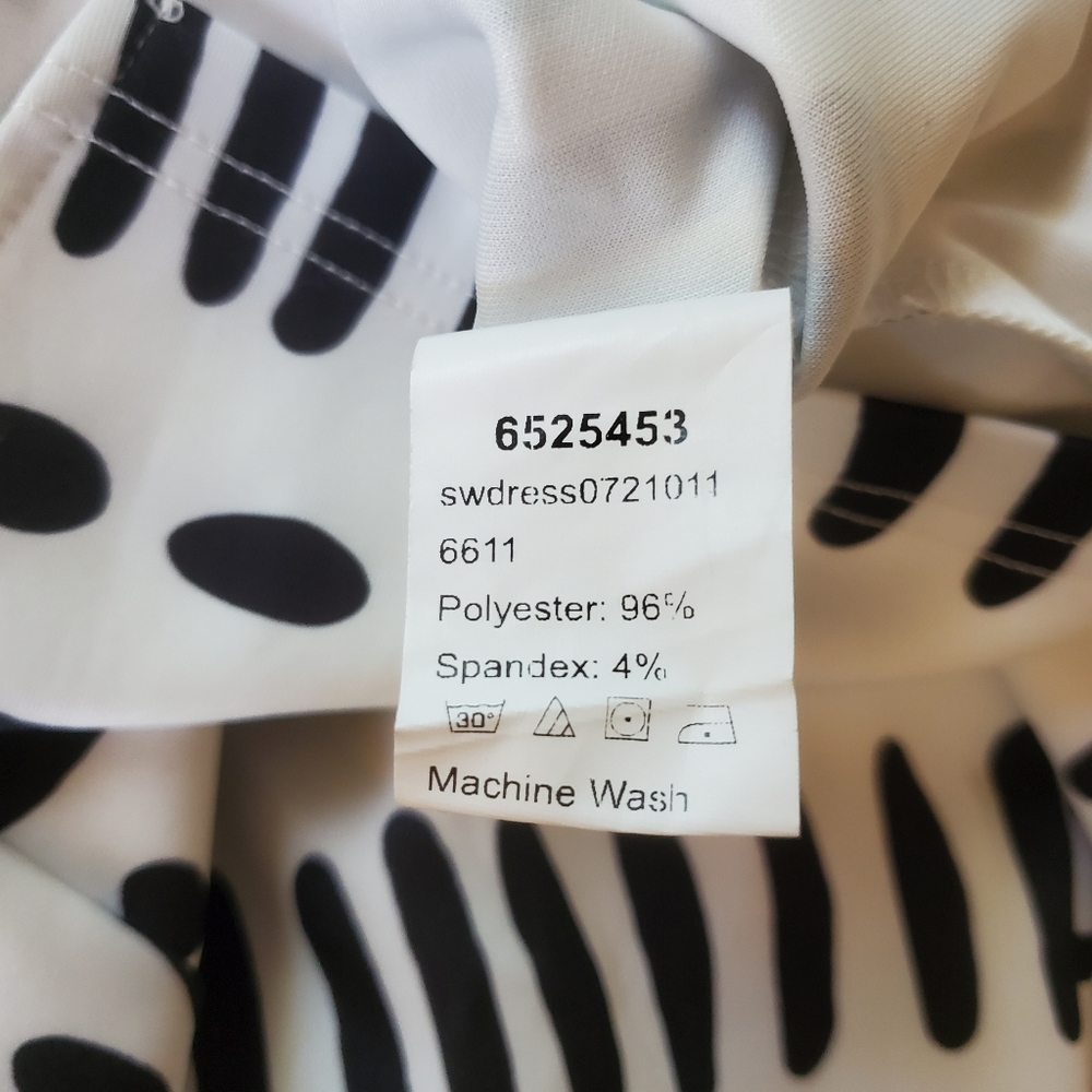 Shein X Women's Black & White Bodycon Cutout High Neck Dress New Size XS - Picture 11 of 12